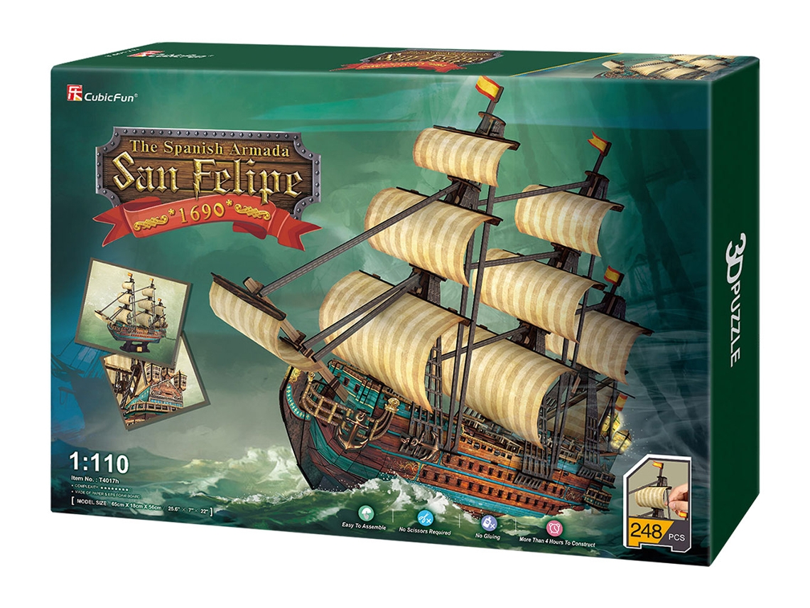 Puzzle 3D San Felipe 1960 Modelo de navio (14 años - piezas)