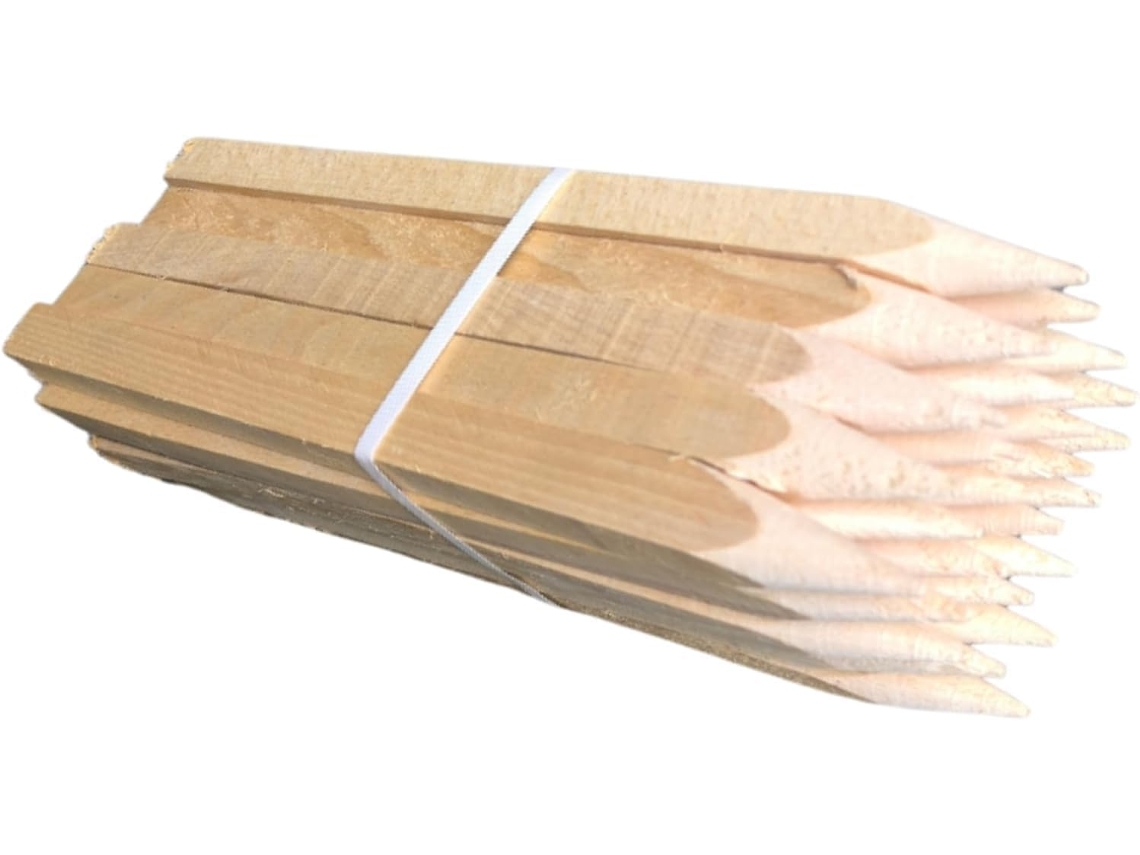 Tutores Cuadrados de Madera de Haya 25 Unidades 140 Cm Soporte para Tomate Plantas y Jardines 25x25 Mm Ogrodzenia Wiklinowe