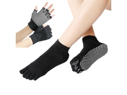 Conjunto De Calcetines Y Guantes Deportivos Para Yoga Y Fitness, Calcetines De Cinco Dedos, Antideslizantes Y Transpirables.