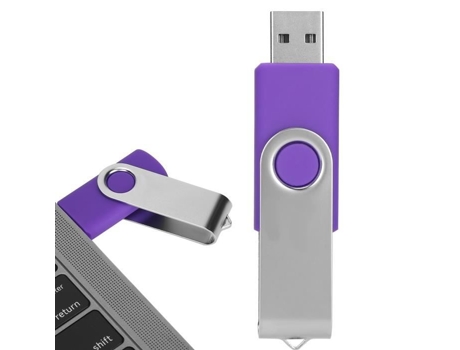 HURRISE Almacenamiento USB Flash Drive Morado Caramelo USB Flash Drive Rotativo Computadora Portátil Memory Stick 8Gb 2Gb Caja