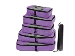 Juego De 6 Bolsas De Almacenamiento De Equipaje De Viaje Con Neceser Y Bolsa Para Zapatos CHRUI Purple