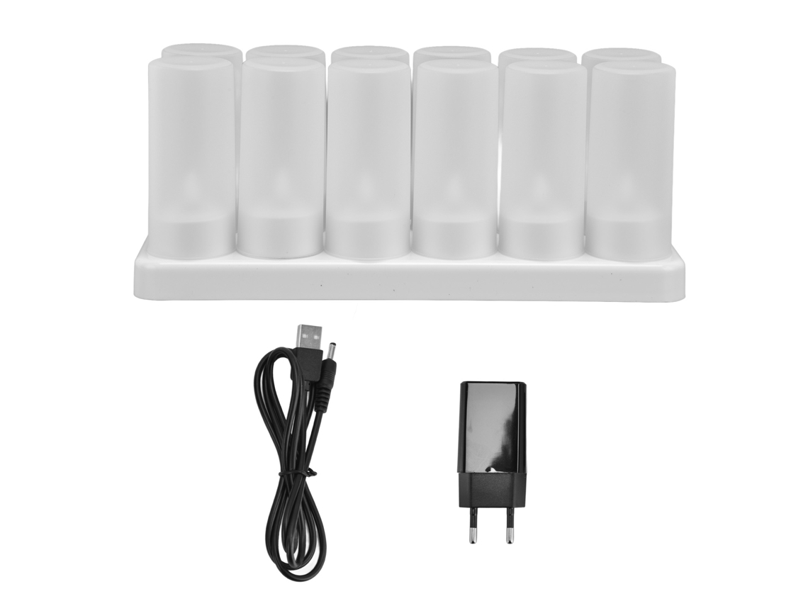 2026-lámpara De Vela Recargable Led Sin Llama Inalámbrica 100-240v Enchufe Eu Para Iluminación Hogar