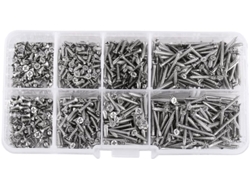 RNEMITERY Tornillos autorroscantes de punta afilada y rosca gruesa para carpintería, de acero al carbono para carpintería a máquina, con superficie niquelada de