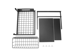 Organizador Bajo Fregadero De 2 Niveles Con Cestas Deslizantes Para Almacenamiento En Baño Y Cocina, Acero Negro.