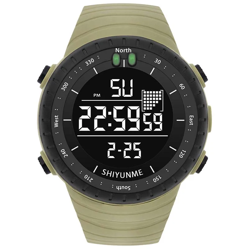 Reloj Deportivo Para Hombre (color Caqui), Resistente Al Agua Hasta 50 Metros, Con Esfera De Estilo Militar.