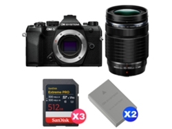 Om System Om-5 Mark Ii Negro + 40-150mm F/4 Pro + 3 Sandisk 512gb Extreme Pro Uhs-ii Sdxc + 2 Om System Bls-50 + Ebook Pricedirect