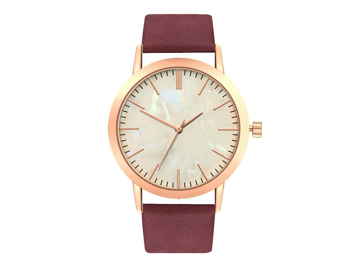 Reloj De Pulsera De Cuarzo Para Parejas (hombre Y Mujer) Con Correa De Poliuretano, Estilo Moderno Morado.