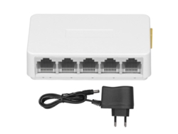 Conmutador Ethernet De 5 Puertos, 1,0 Gbps, Divisor, Concentrador De Red, Plug And Play, Enchufe Europeo, 100-240 V.