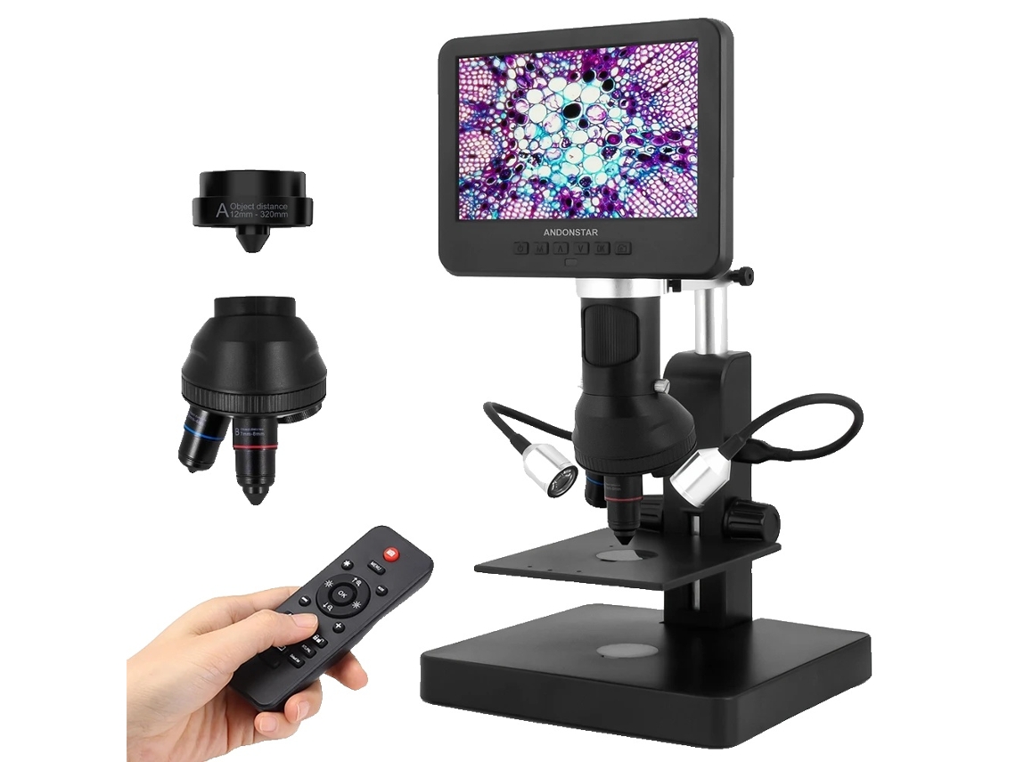 Microscopio biológico, aumento de 4000x, pantalla HD de 7 pulgadas, AD246SM OEM