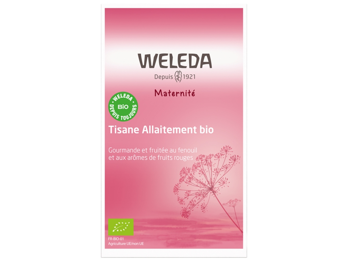 Maternidad Tisana de Lactancia Sabor Frutos Rojos Y Frambuesa Bio 20 Sobres WELEDA