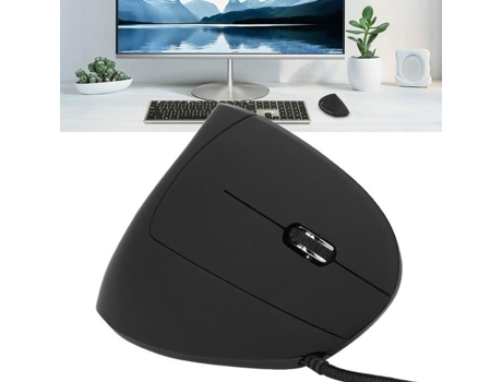 HURRISE Ratón ergonómico con cable Ratón vertical ergonómico Teclado óptico de computadora Ratón vertical con cable USB