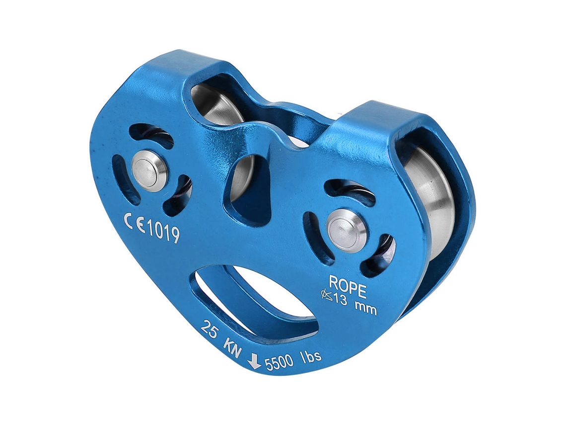 2026-polea Giratoria Simple De Aluminio Resistente 25kn Para Escalada (azul)