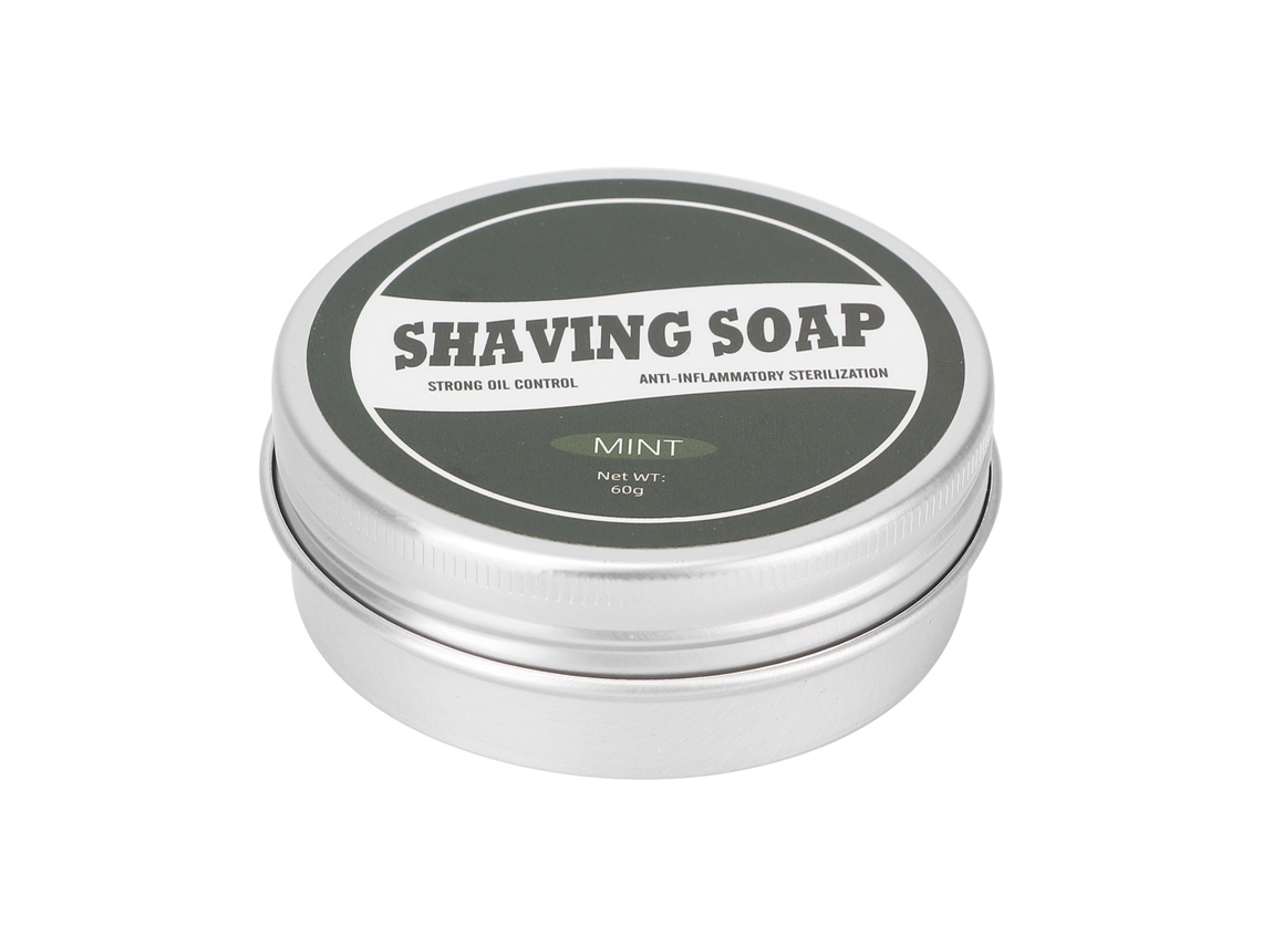 Sabonete De Barba Para Homens Com Espuma Rica Suave Seguro Sem Irritar 60g Menta