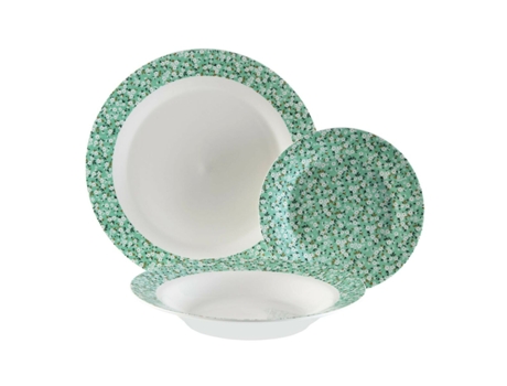 Set de Vajilla VERSA Bellis (Porcelana - Flores - 18 Piezas)