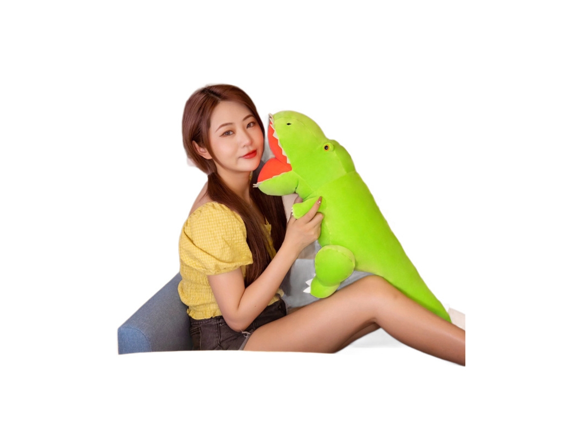 Peluche de dinosaurio triceratops verde de dibujos animados para la interacción entre padres e hijos y la educación en guarderías CHABERLU