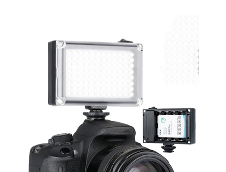 Lámpara de luz de vídeo LED recargable negra, luz de relleno para fiesta de bodas y fotos de estudio para cámara DSLR