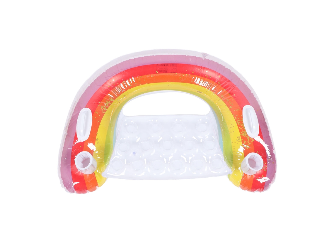 Cadeira Inflável De Flutuação U Rainbow Para Piscina, Praia E Lago - Flutuador Individual De Descanso