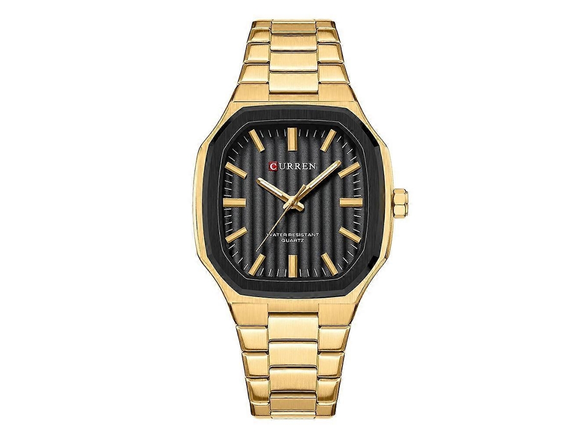 Reloj de negocios Curren 8458 para hombre con brazalete de acero y movimiento de cuarzo.