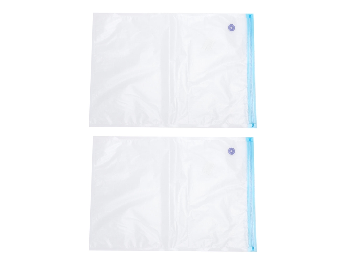 2 Bolsas De Vacío Con Cierre De Cremallera De 50x35 Cm Para Envasadora Al Vacío Y Almacenamiento De Alimentos En La Cocina.