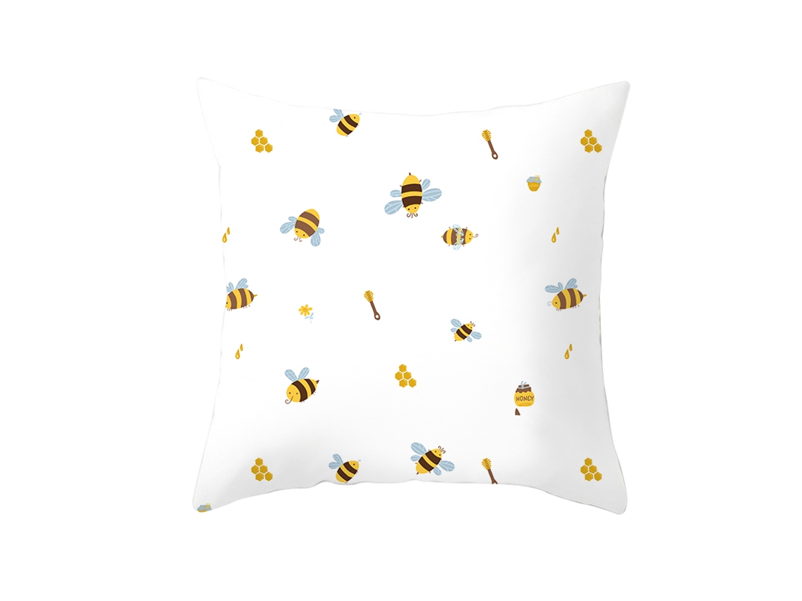 Serie de Funda Decorativa de Almohada Festival de Abejas Girasol