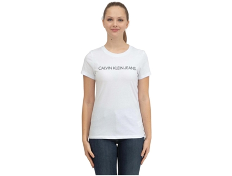 Camiseta de Mujer CALVIN KLEIN JEANS Corta Multicolor (XL)