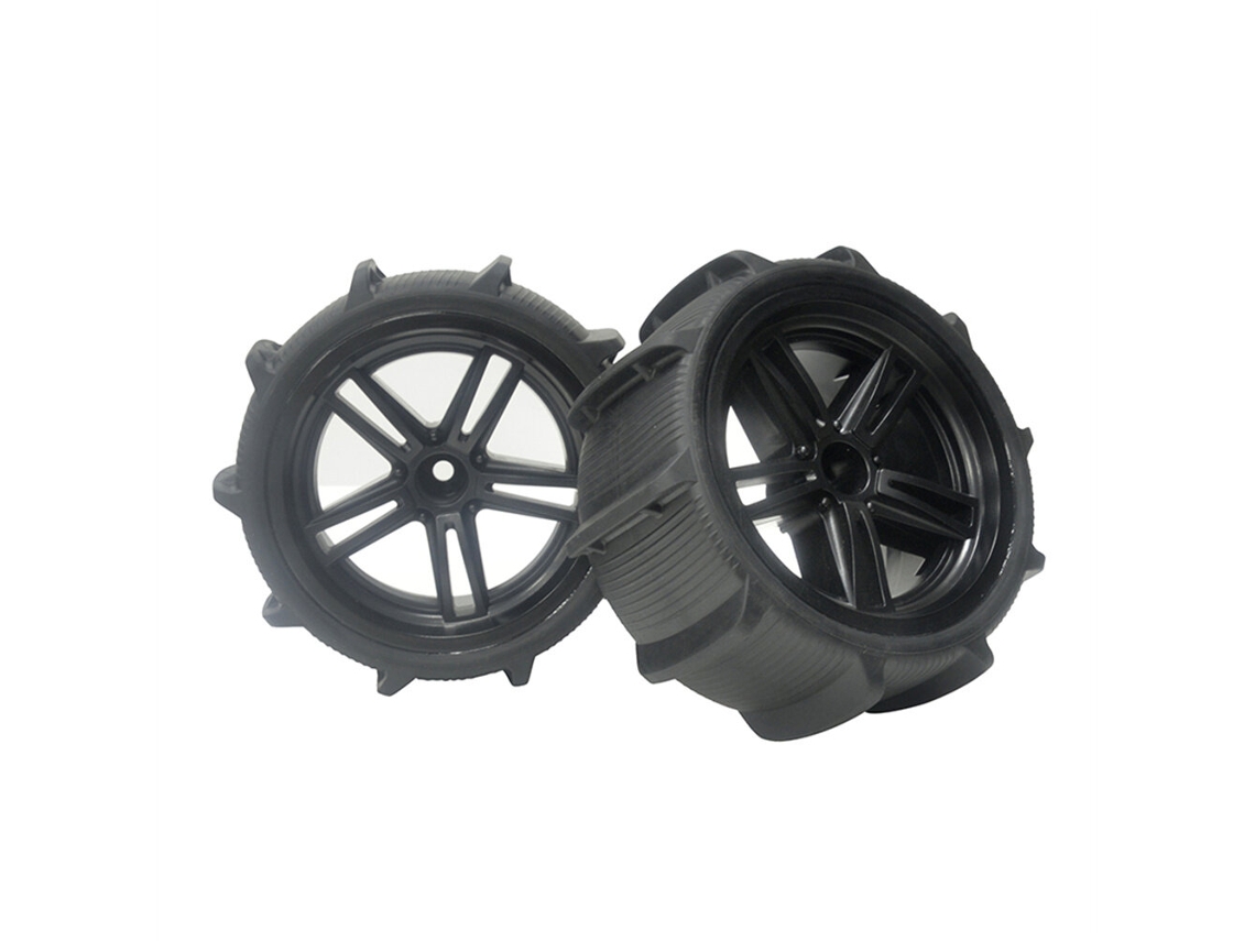 2pcs4pcs Sandy Beach Tires Wheels 12mm Hex For 1/10 1/12 9125 X03 F22a Rc Car Vehicles Model Parts