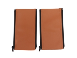 2 Fundas De Piel Sintética Para El Manillar Del Cochecito De Bebé, Antideslizantes, Lavables, Elásticas, Color Marrón.