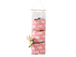 JEIIBRZUI Organizador Suspensa Closet Portátil ZEAICOS Rosa (23x19x3cm)