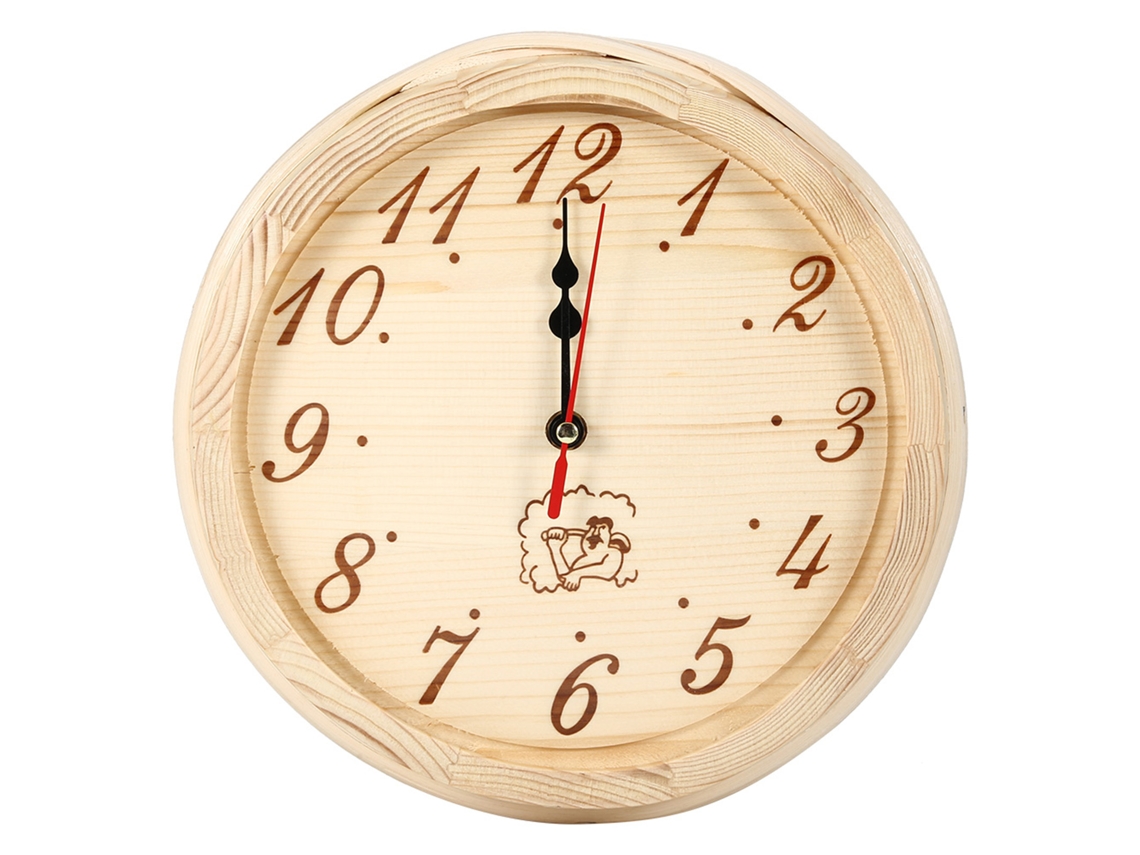 Reloj De Pared De Madera Para Sauna, 23 Cm, Resistente A Altas Temperaturas Y Humedad.
