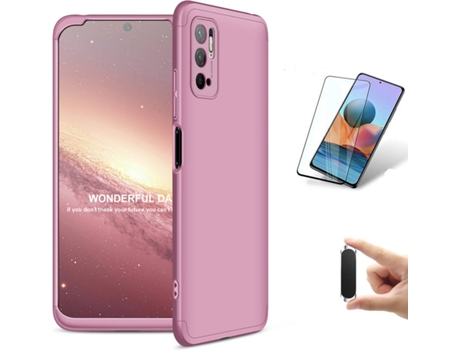 Carcasa + Protector + Soporte Xiaomi Poco M3 Pro 5G Slim Armor 360º Rosa BD-GK
