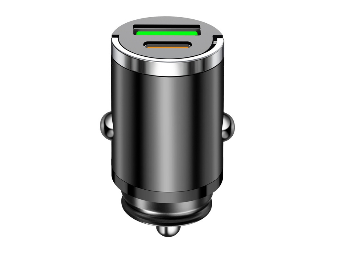 Cargador De Coche De 100 W Con Conectores Usb Y Usb-c Duales: Rápido Y Compacto, Apto Para Vehículos.