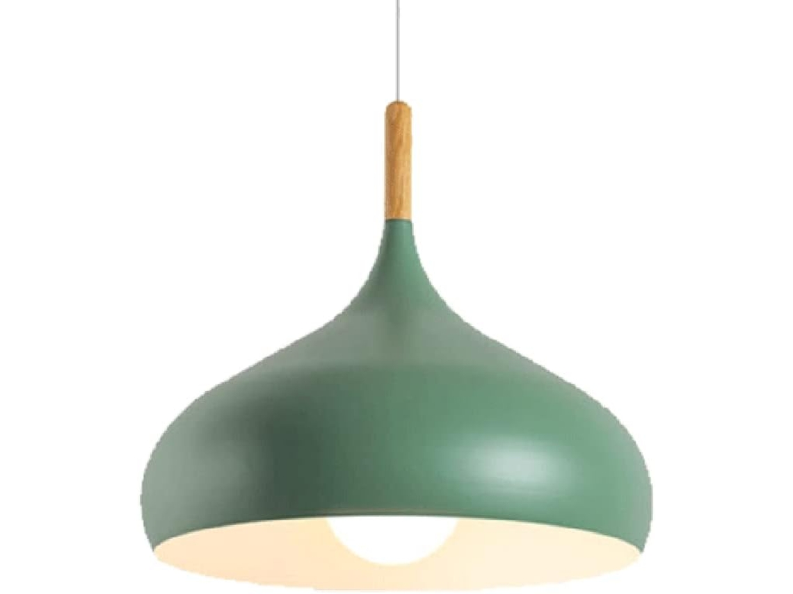 Lámpara colgante creativa con forma de macaron, araña moderna, lámpara de techo minimalista para cafeterías. ORBITRA COMMERCE (verde, 24 cm)