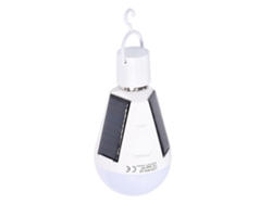 JILLIOPER Lámpara de emergencia solar, bombilla LED impermeable IP65 con base E27, carga rápida, resistente a la intemperie, iluminación interior y exterior par