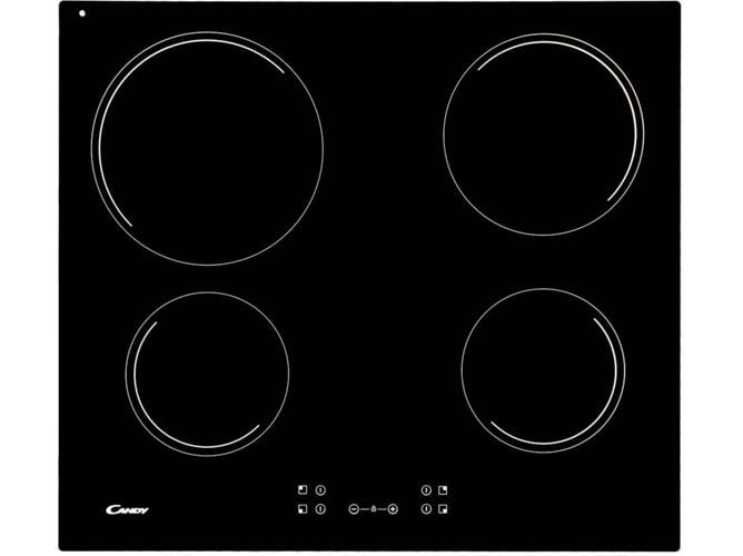 Placa de Vitrocerámica CANDY CH 64 CCB (Eléctrica - 59 cm - Negro)