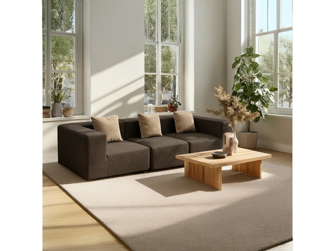Coco Living Sofá Pure 3 Plazas - Marrón Arena