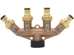 Adaptador De Conexión Para Jardín Distribuidor Agua Cuatro Vías Manguera
