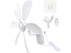 Ventilador de pared USB con temporizador de 8 horas y 4 velocidades, ideal para dormitorio, oficina y garaje, con diseño silencioso. SFUSHOS