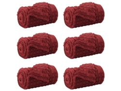 Mantitas De Sofá 6 Uds Rojo Burdeos 270 X 240 Cm Lana