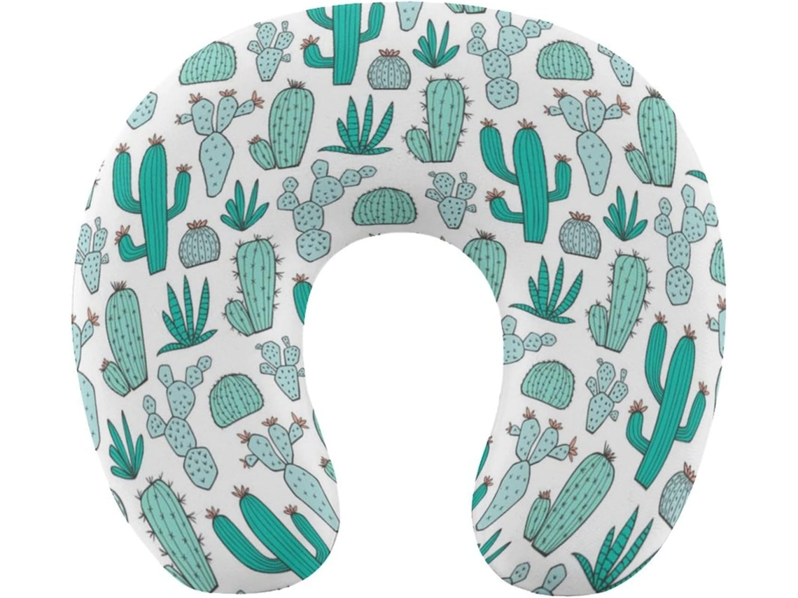 Almohada Viaje Forma Cactus, Espuma Viscoelástica Viscoelástica Fácil Relajación Cómodos Familia.brfácil