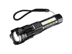 Linterna Led Recargable, Linterna Táctica Ultrabrillante Con Zoom Y 7