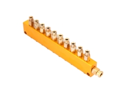 Bloque de válvulas distribuidoras de aceite ajustable con entrada de 6 mm y salida de 4 mm en lata