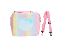 Bolsa Pequeña Para El Almuerzo, Aislante Y A Prueba De Fugas, Con Estampado Degradado Rosa, Ideal Para Picnics Y El Trabajo.