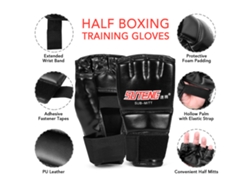 Junli-guantes De Boxeo De Cuero Sintético Para Entrenamiento De Artes Marciales, Color Rojo