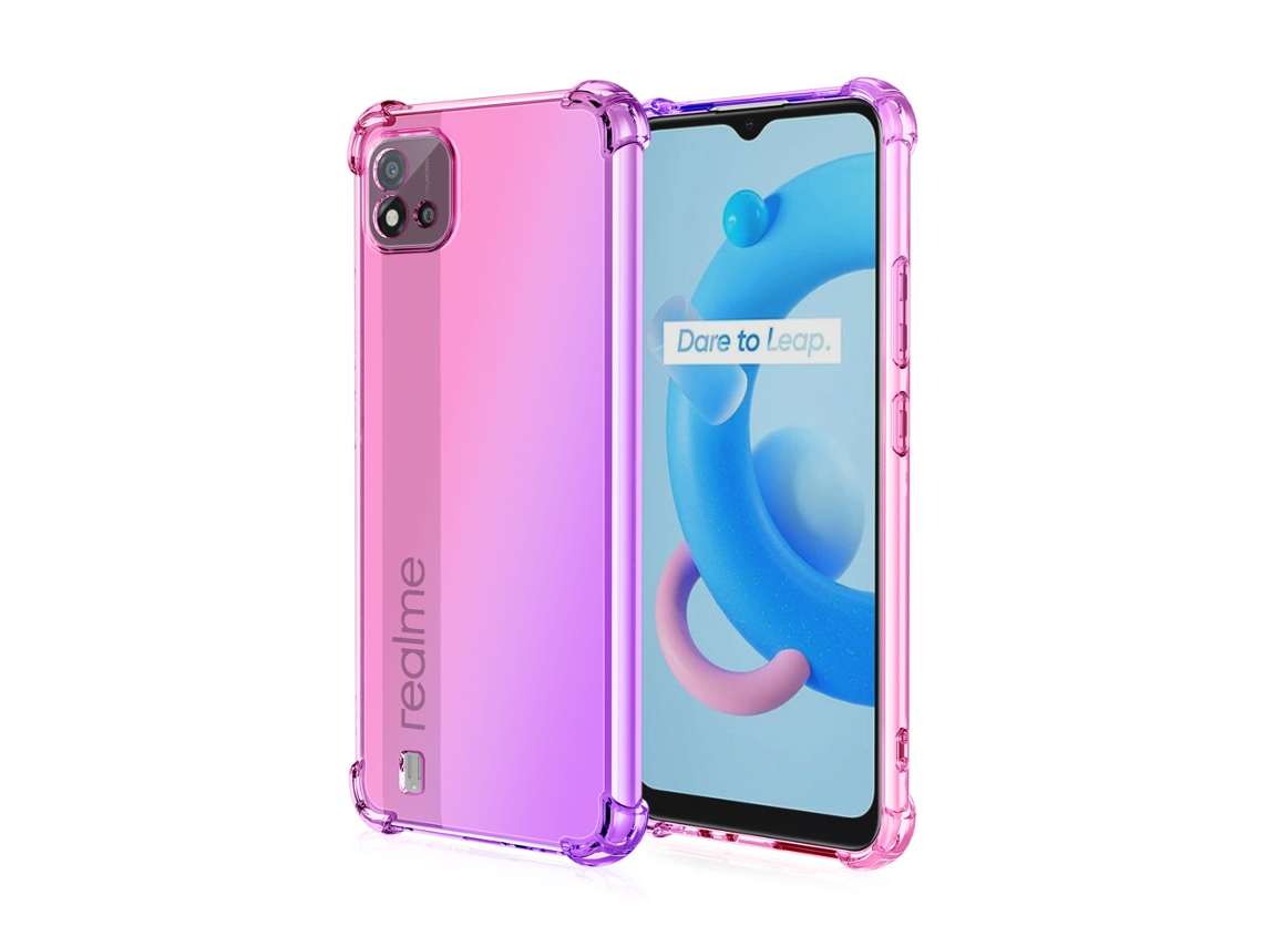 Capa De Celular Com Cores Em Degradê Para Proteção Contra Impactos.rosa Vs. Roxo - Oppo A5x 5g Internacional