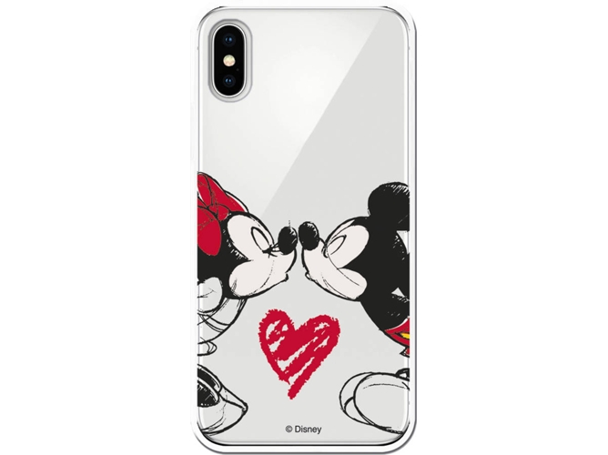 Carcasa iPhone X, XS DISNEY Mickey y Minnie Beso Multicolor
