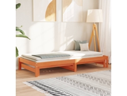Sofá Cama Nido Madera Maciza De Pino Marrón Cera 80x200 Cm