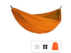 Hamaca Portátil Individual Para Campamentos, Mochileros Y Actividades Al Aire Libre (270x140 Cm) Naranja Siurn