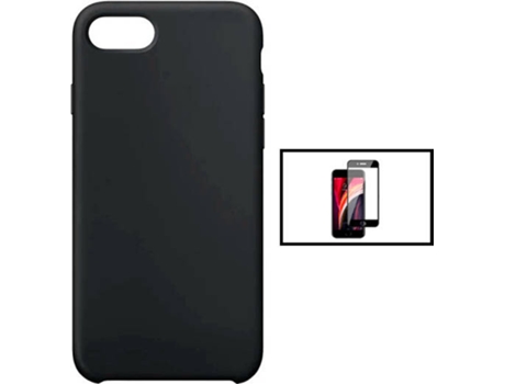Kit Carcasa + Protector de Pantalla GorilaGlass iPhone SE 2022 G4M Negro