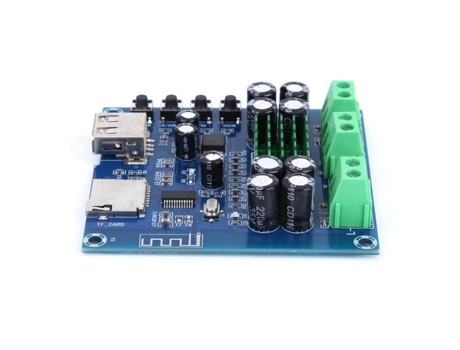 Placa de amplificador de potencia Bluetooth Placa de amplificador de potencia Ranura para tarjeta Tf de teléfono móvil