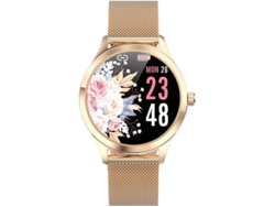 Reloj deportivo Bestvite para mujer, resistente al agua IP67, con monitor de presión arterial y frecuencia cardíaca para Android e iOS, dorado